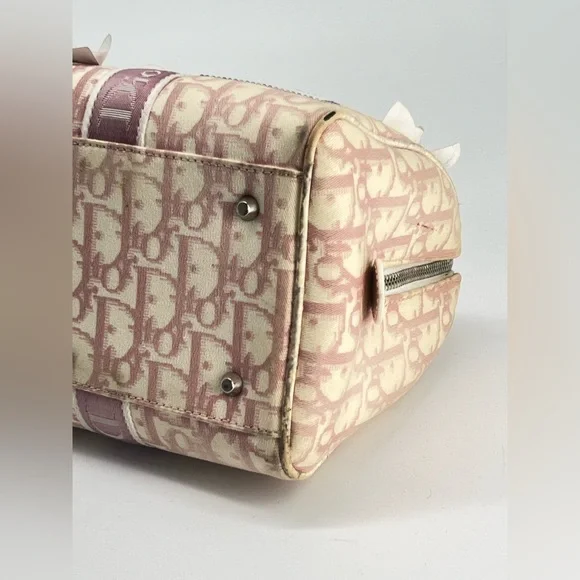 Christian Dior Girly Boston Bag Featuring The Diorissimo Canvas Pattern Bag - Picture 7 of 10